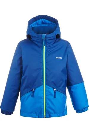 DECATHLON Kids Blue Solid Polyester Hooded Jacket