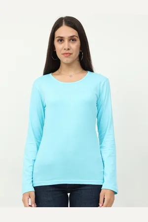 Fleximaa Women Blue T-shirt
