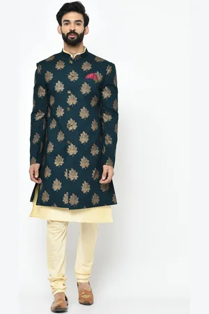 KISAH Men Printed Indowestern Sherwani Set