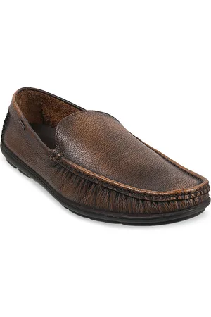 Metro Men Brown Leather Loafers