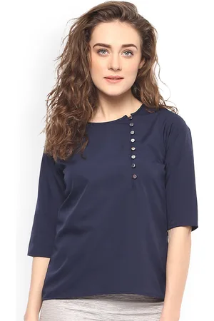 Mayra Women Blue Solid Top