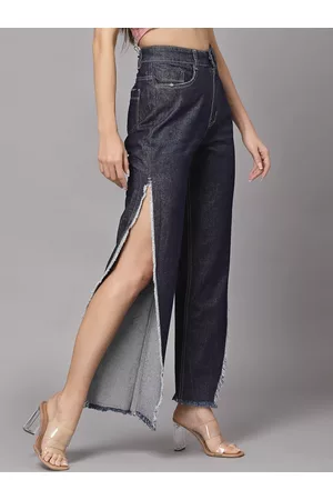 KASSUALLY Women Wide Leg High-Rise Jeans