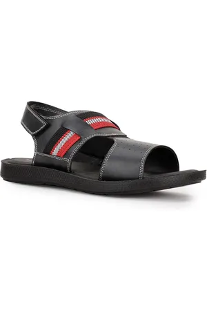 Bata Men Black & Red Comfort Synthetic Sandals