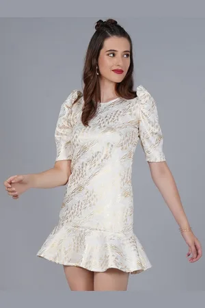 Cation Women White Scuba Mini Dress