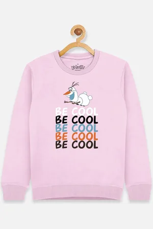 Kidsville Girls Pink Frozen Printed Sweatshirt