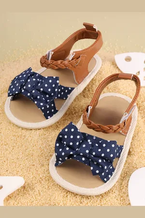 KICKS & CRAWL Girls Navy Blue Comfort Sandals