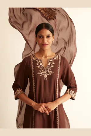 Ancestry Brown & Beige Dupatta