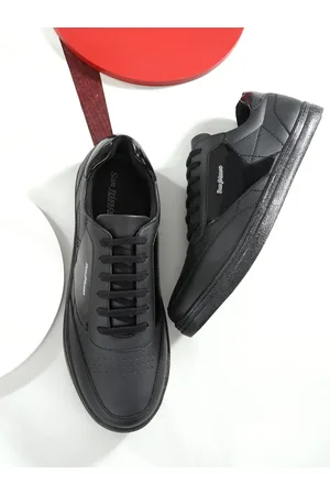 San Frissco Men Black Textured Casual Sneakers