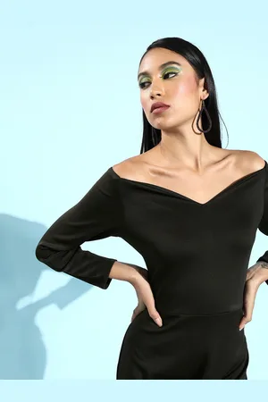 DODO & MOA Women Stylish Black Sleek Dress