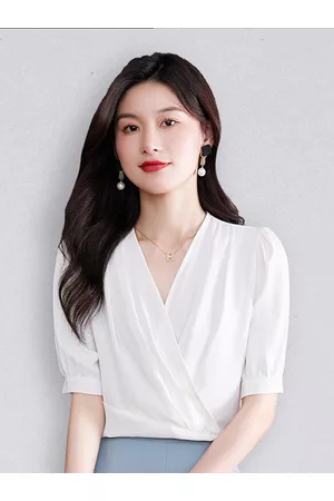JC Collection Women White Solid Top