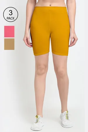 GRACIT Women Pack Of 3 Cycling Sports Cotton Shorts