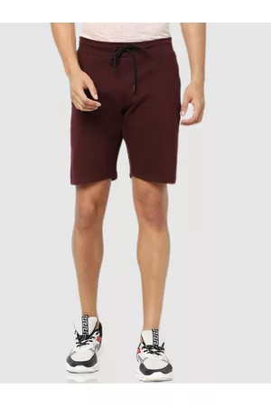 Celio Men Maroon Solid Shorts