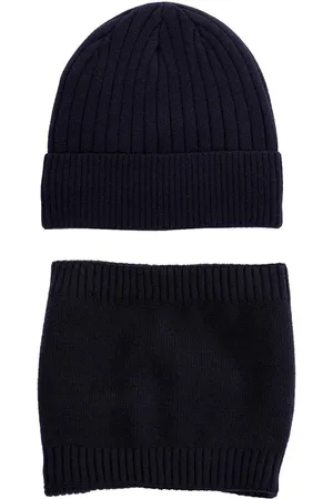 iSWEVEN Unisex Blue Self-Design Beanie