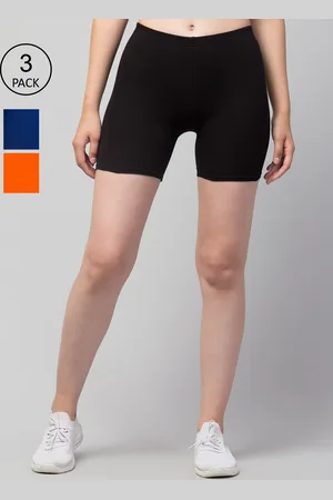 Apraa & Parma Clothing Pack of 3 Slim Fit Cotton Cycling Sports Shorts