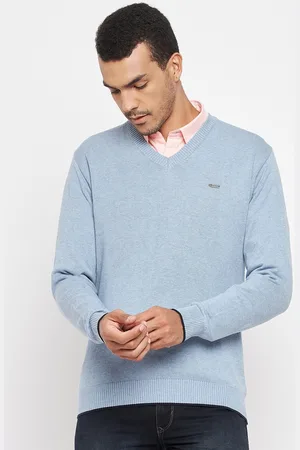 Duke Men Blue Pullover Sweater