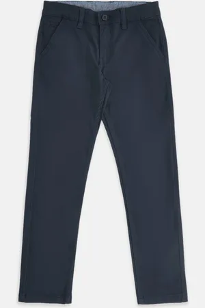 Pantaloons Boys Navy Blue Chinos Trousers