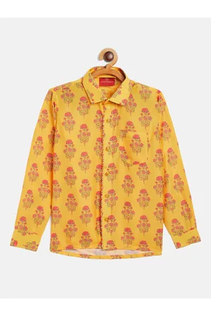 Vastramay Boys Multicoloured Floral Opaque Printed Party Shirt