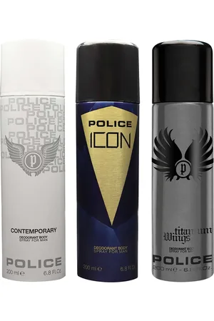 Police Men Pack of 3 Contemporary + Icon + Titanium Wings Deodorant Sprays - 600ml