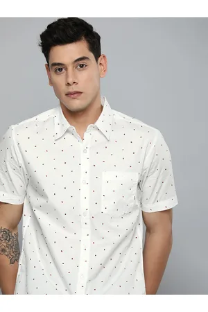 HARVARD Men White Printed Casual Shirt