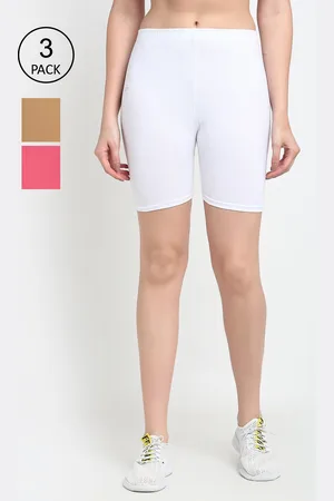 GRACIT Women Pack of 3 Cycling Cotton Sports Shorts