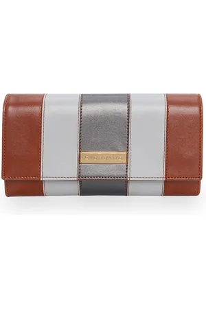 Giordano Brown & Grey Colourblocked Purse Clutch