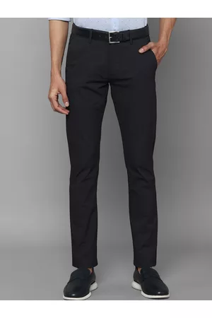 Allen Solly Trousers and Pants  Buy Allen Solly Women Black Regular Fit  Solid Casual Trousers Online  Nykaa Fashion