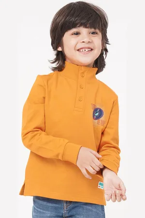 Ed-a-Mamma Boys Mustard Colourblocked Bomber with Patchwork Jacket
