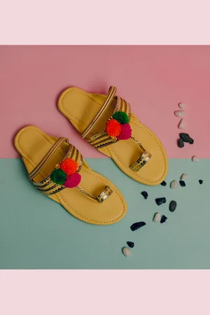 LIL PITAARA Girls Round Toe One Toe Flats