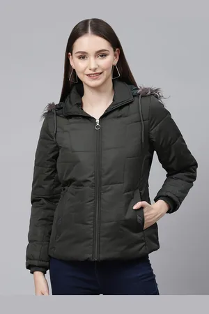 Buy Qube By Fort Collins Women's Parka Coat (683AZ_Sprout_Medium) at  Amazon.in