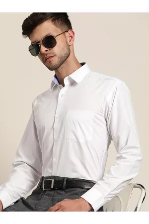 HANCOCK Men Slim Fit Wrinkle Resistant Solid Formal Shirt
