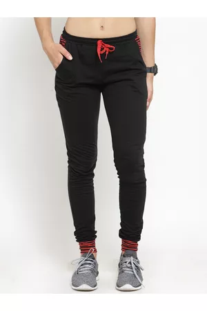 Boston Club Women Black Solid Slim-Fit Trackpant
