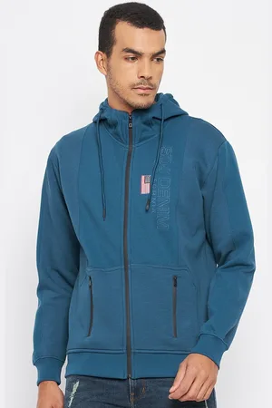 Duke Men Blue Fleece Hooded Sweatshirt