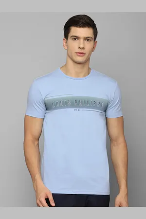 Louis Philippe Men Typography Printed Slim Fit Cotton T-shirt