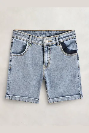Cherry Crumble Boys Blue Washed Denim Shorts