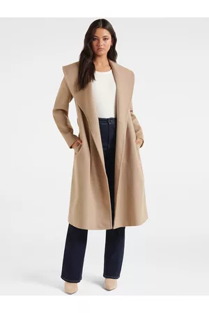  HGps8w Womens Lapel Woolen Coat Casual Lightweight