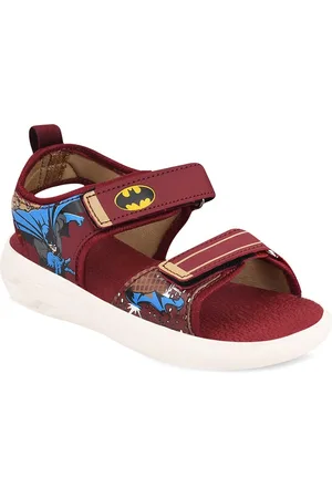 Campus Kids Rust-Colored & Blue Batman Printed Sports Sandals