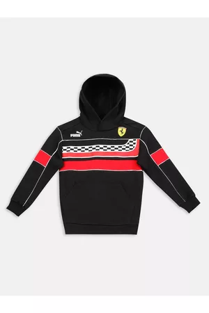 PUMA Unisex Kids Black Printed Sweatshirt
