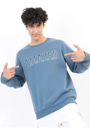 Highlander Men Blue Printed Sweatshirt