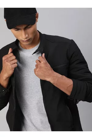 WROGN Men Black Solid Tailored Jacket
