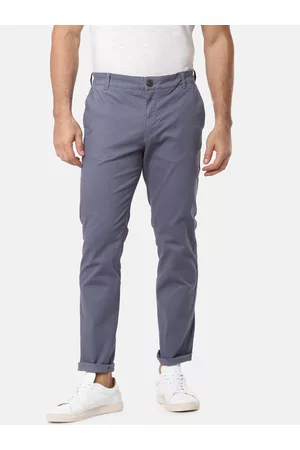 SELECTED Men Blue Slim Fit Chinos Trousers