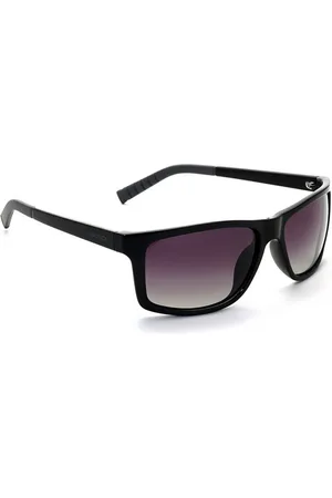 Nautica Men Purple Lens & Black Rectangle Sunglasses with Polarised and UV Protected Lens