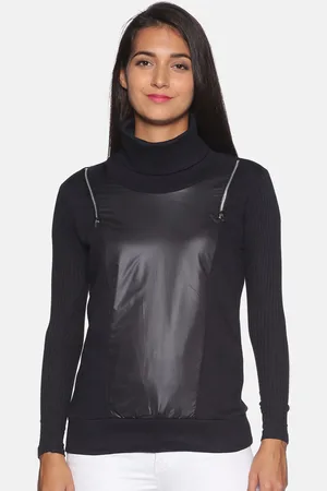 Campus Women Black Solid Full Sleeves Tailored Jacket
