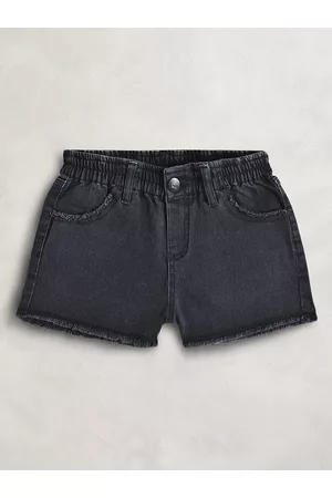 Cherry Crumble Girls Black Denim Shorts
