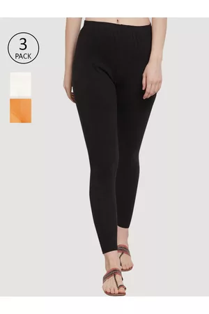 GRACIT Women Pack of 3 Solid Ankle-Length Leggings