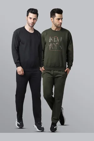 Cotton tracksuit mens online sale