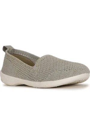Bubblegummers Girls Grey Woven Design Slip-On Sneakers