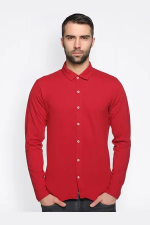 Club York Men Red Standard Casual Shirt