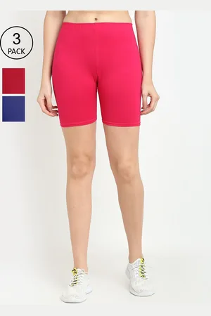 GRACIT Women Pack of 3 Slim Fit Cycling Sports Shorts