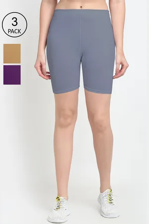 GRACIT Women Pack of 3 Slim Fit Cycling Sports Shorts
