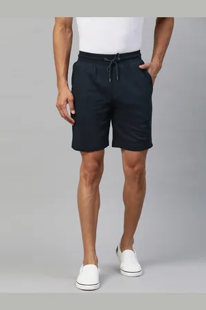 Marks & Spencer Men Navy Pure Cotton Solid Regular Shorts